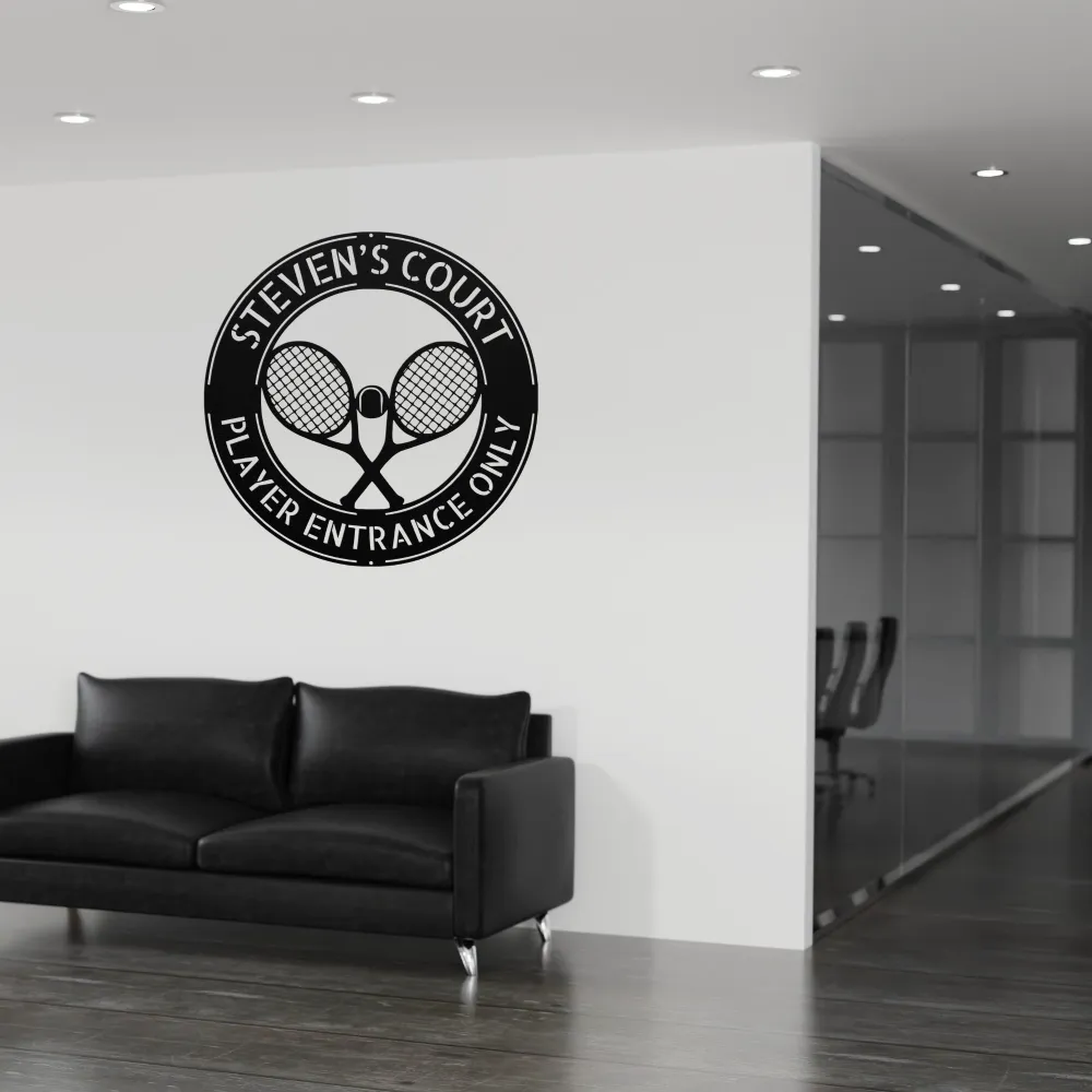 Custom Tennis Rackets Metal Sign Custom Tennis Rackets Metal Sign