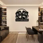 Custom Theater Masks Metal Sign
