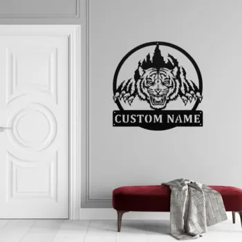 Custom Tiger Claws Metal Sign