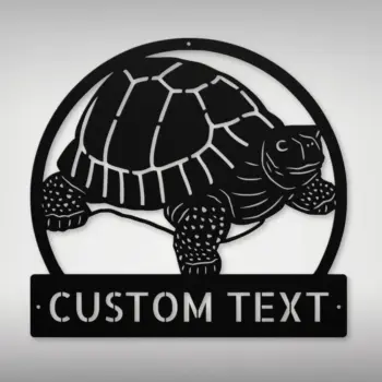 Custom Tortoise Art Metal Sign