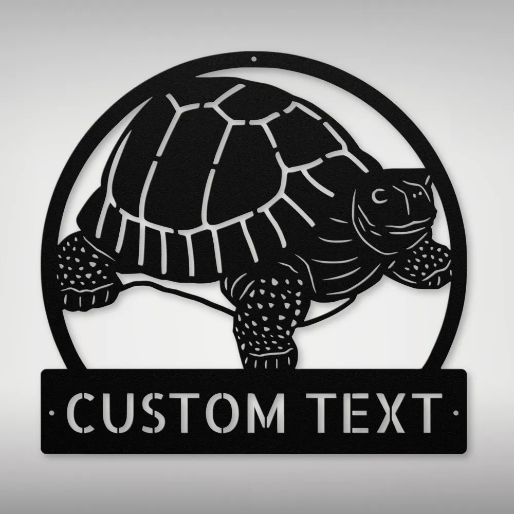 Custom Tortoise Art Metal Sign Custom Tortoise Art Metal Sign