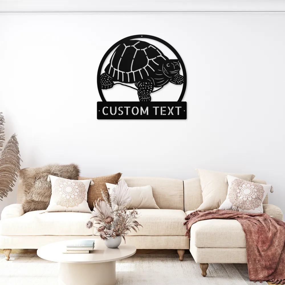Custom Tortoise Art Metal Sign Custom Tortoise Art Metal Sign