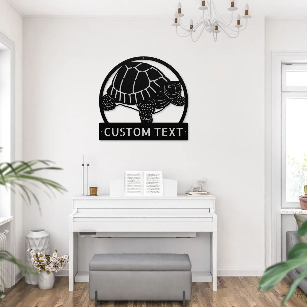 Custom Tortoise Art Metal Sign Custom Tortoise Art Metal Sign