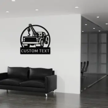 Custom Tow Truck Metal Sign