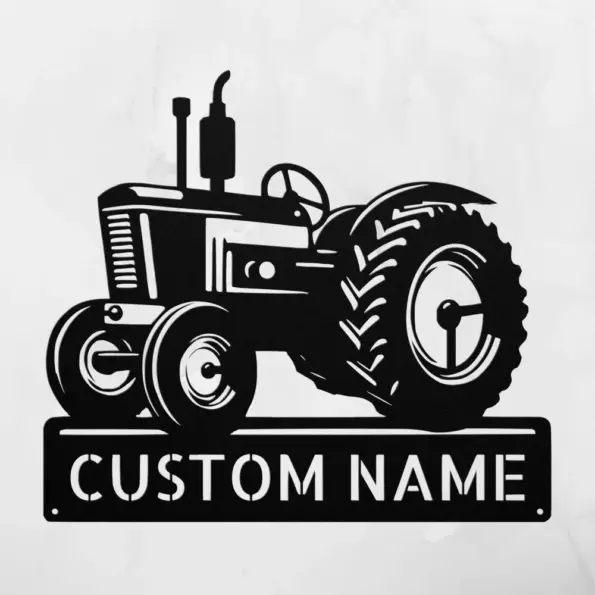 Custom Tractor Metal Sign