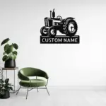 Custom Tractor Metal Sign