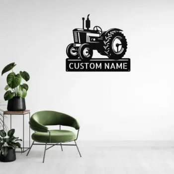 Custom Tractor Metal Sign