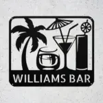 Custom Tropical Drinks Metal Sign