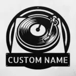 Custom Turntable Record Metal Sign