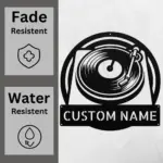 Custom Turntable Record Metal Sign