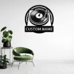 Custom Turntable Record Metal Sign