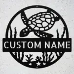 Custom Turtle Metal Sign