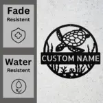 Custom Turtle Metal Sign