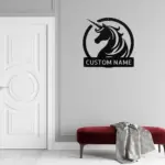 Custom Unicorn Head Metal Sign