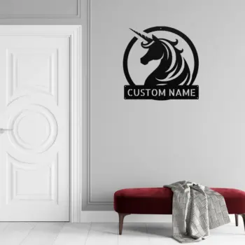Custom Unicorn Head Metal Sign