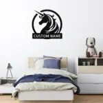 Custom Unicorn Head Metal Sign
