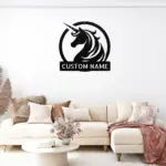 Custom Unicorn Head Metal Sign