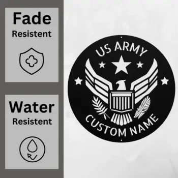 Custom Us Army Bald Eagle Metal Sign