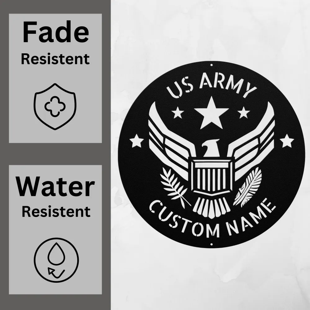 Custom Us Army Bald Eagle Metal Sign Custom Us Army Bald Eagle Metal Sign