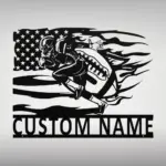Custom Us Football Metal Sign