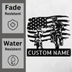Custom Us Motocross Metal Sign
