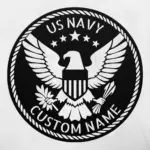 Custom Us Navy Bald Eagle Metal Sign