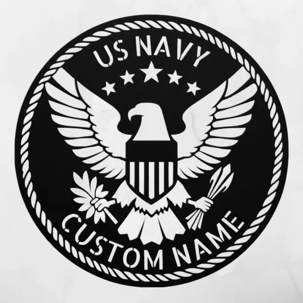 Custom US Navy Bald Eagle Metal Sign