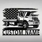 Custom Us Tow Truck Metal Sign