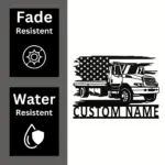 Custom Us Tow Truck Metal Sign