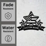Custom Usa Flag Stars Metal Sign