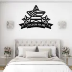 Custom Usa Flag Stars Metal Sign