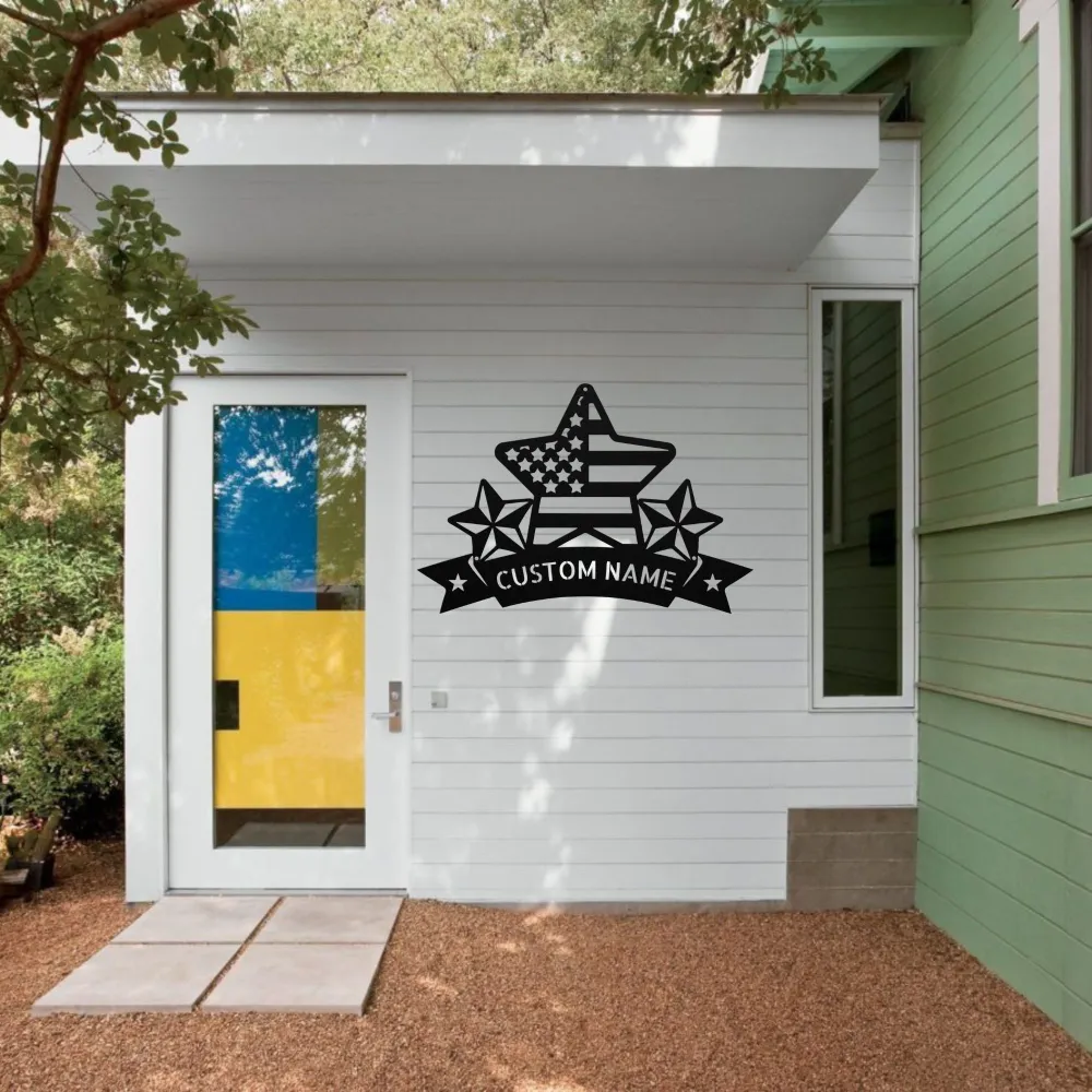 Custom Usa Flag Stars Metal Sign Custom Usa Flag Stars Metal Sign