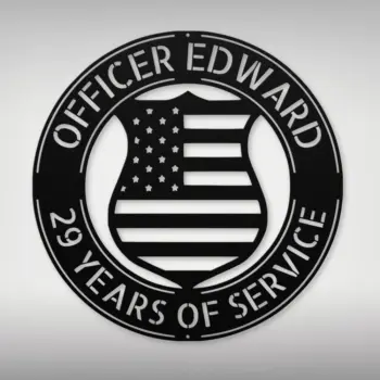 Custom Usa Police Badge Metal Sign