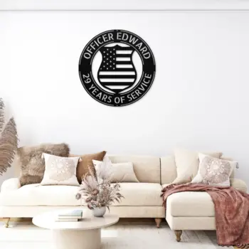 Custom Usa Police Badge Metal Sign