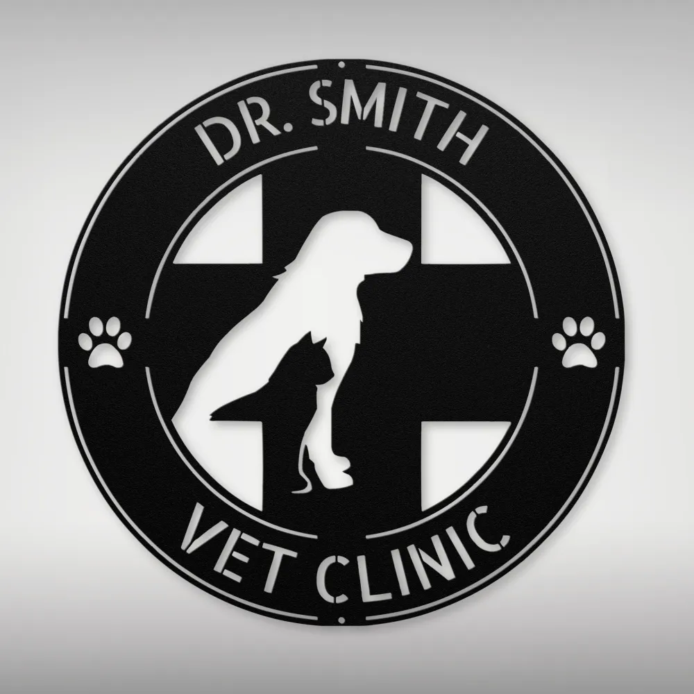 Custom Veterinarian Metal Sign Custom Veterinarian Metal Sign