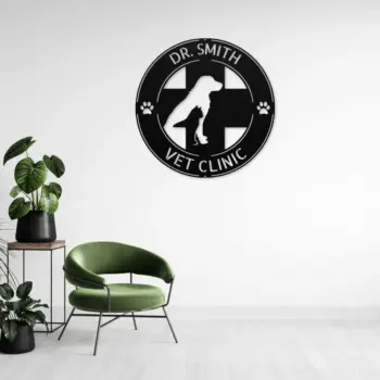 Custom Veterinarian Metal Sign