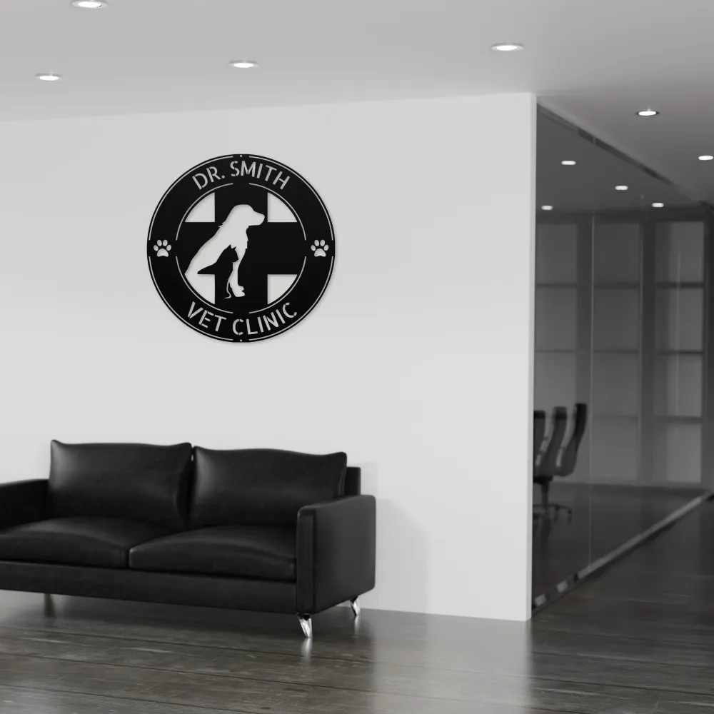 Custom Veterinarian Metal Sign Custom Veterinarian Metal Sign