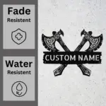 Custom Viking Axe Metal Sign