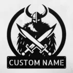 Custom Viking Battle Metal Sign