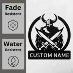 Custom Viking Battle Metal Sign