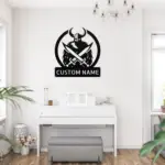 Custom Viking Battle Metal Sign