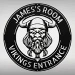 Custom Viking Hat Metal Sign