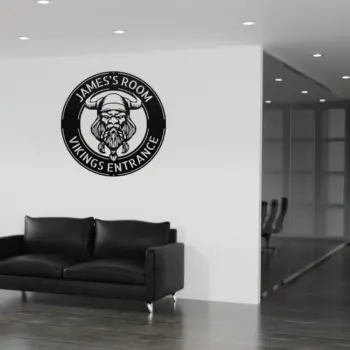 Custom Viking Hat Metal Sign