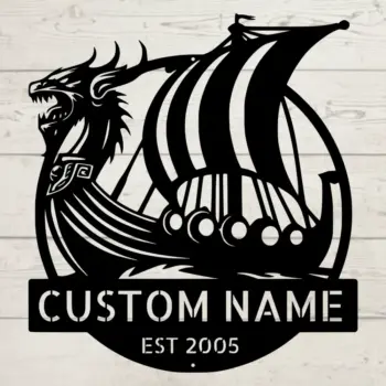 Custom Viking Totem Warriors Metal Sign
