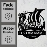 Custom Viking Totem Warriors Metal Sign