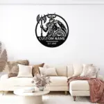 Custom Viking Warrior Metal Sign