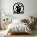 Custom Viking With Axe Metal Art Sign