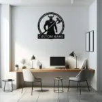 Custom Viking With Axe Metal Art Sign