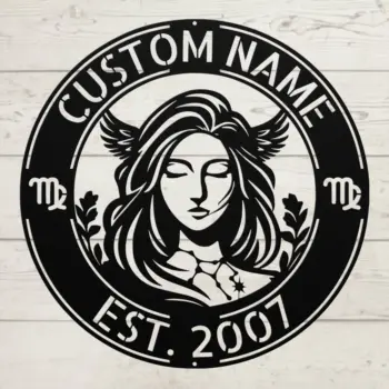 Custom Virgo Zodiac Metal Sign