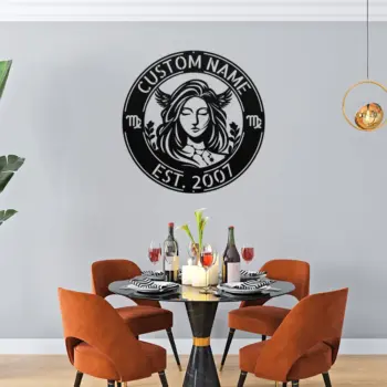 Custom Virgo Zodiac Metal Sign
